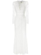 Alexander Mcqueen Lace Evening Dress - White