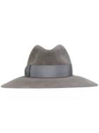 Borsalino Wide Brim Hat, Men's, Size: Medium, Grey, Rabbit Fur Felt