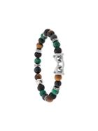 Salvatore Ferragamo Semi-precious Stone And Gancini Bracelet - Black