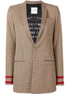 Each X Other Houndstooth Check Blazer - Nude & Neutrals