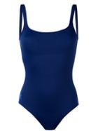 Polo Ralph Lauren Open Back One-piece, Women's, Size: Large, Blue, Nylon/polyester/spandex/elastane