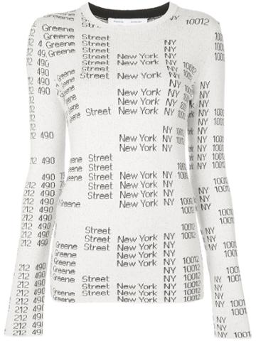 Proenza Schouler White Label Address Print Jumper
