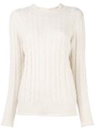 Liska Cashmere Round Neck Pullover, Women's, Size: Large, Nude/neutrals, Cashmere