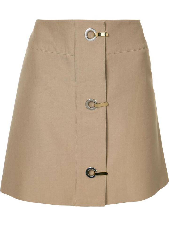 Marni Hook And Eye Skirt, Women's, Size: 38, Nude/neutrals, Cotton
