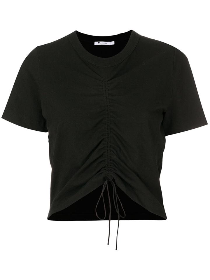 T By Alexander Wang Gathered Front T-shirt - Black