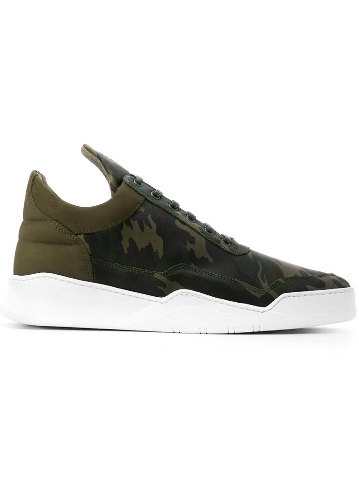 Filling Pieces Ghost Camo Low Top Sneakers - Green