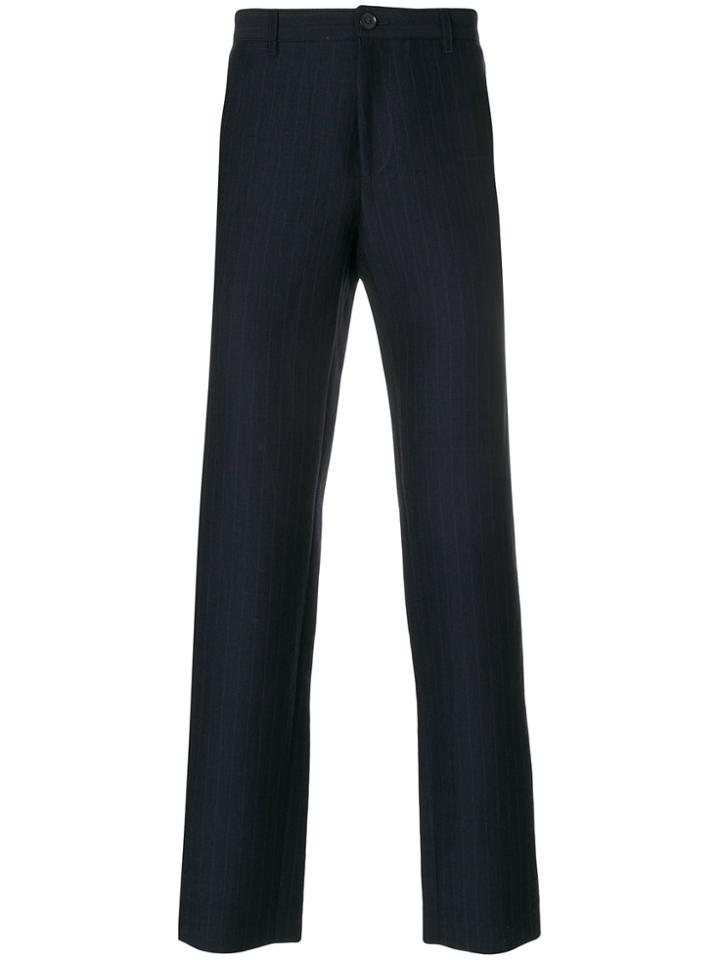 A.p.c. Striped Slim Fit Trousers - Blue