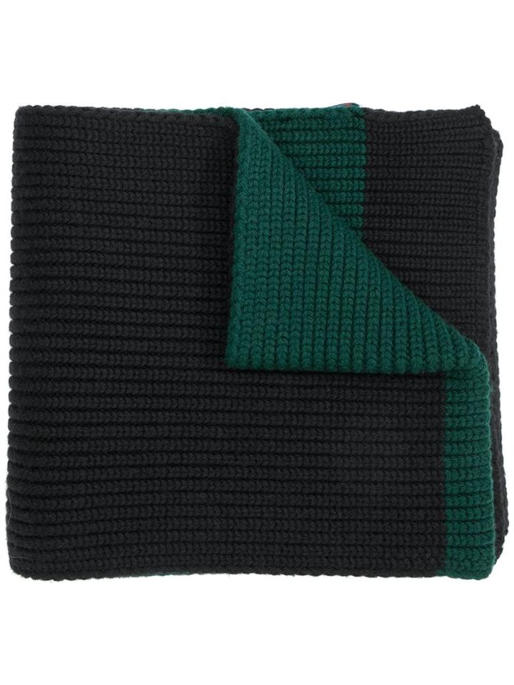 Moncler Classic Ribbed Scarf - Black