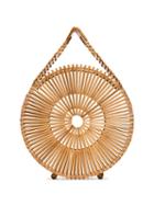Cult Gaia Nude Zaha Round Bamboo Tote Bag - Neutrals