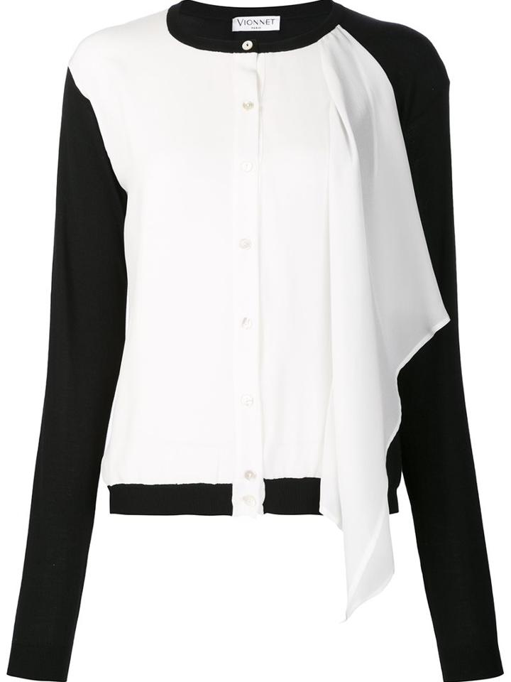 Vionnet Contrast Sleeve Ruffled Shirt