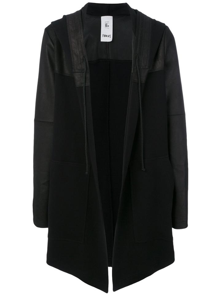 Lost & Found Rooms Draped Hooded Sweatshirt - Black