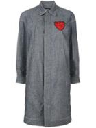 Dsquared2 Heart-embroidered Shirt Dress - Blue