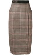 Fendi Pleated Side Long Skirt - Brown