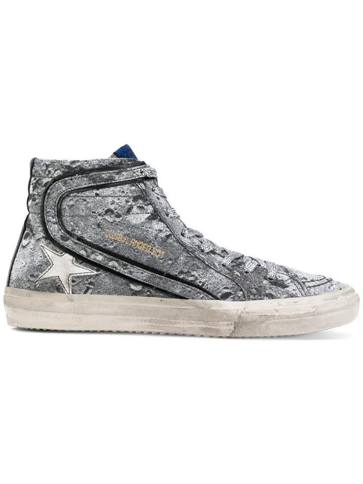 Golden Goose Deluxe Brand Slider Sneakers - Metallic