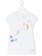 Simonetta - Floral Embroidered Butterfly T-shirt - Kids - Cotton/polyester/spandex/elastane - 4 Yrs, White