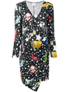 Ultràchic Paradise Printed Wrap Dress - Black