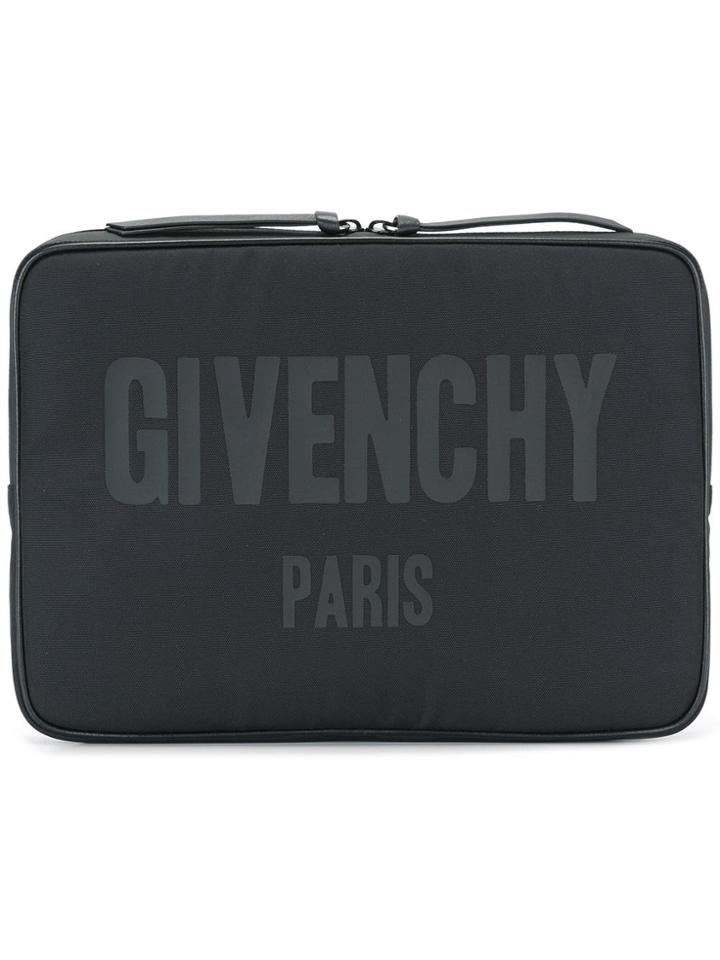 Givenchy Logo Print Document Holder - Black
