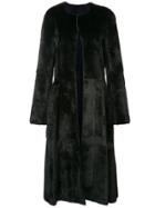 Oscar De La Renta Reversible Fur Coat - Black