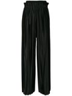 Maison Margiela Pleated High-waisted Trousers - Black