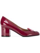 Pollini Chunky Heel Pumps - Red