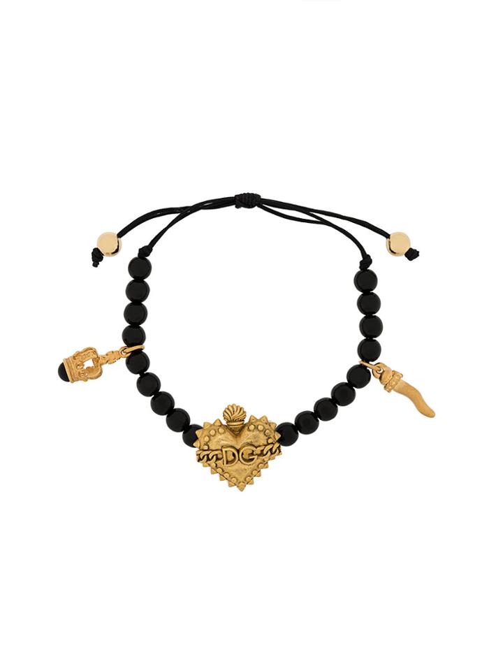 Dolce & Gabbana Sacred Heart Bracelet - Black