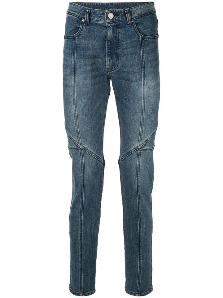 Wooyoungmi Slim Fit Biker Jeans - Blue
