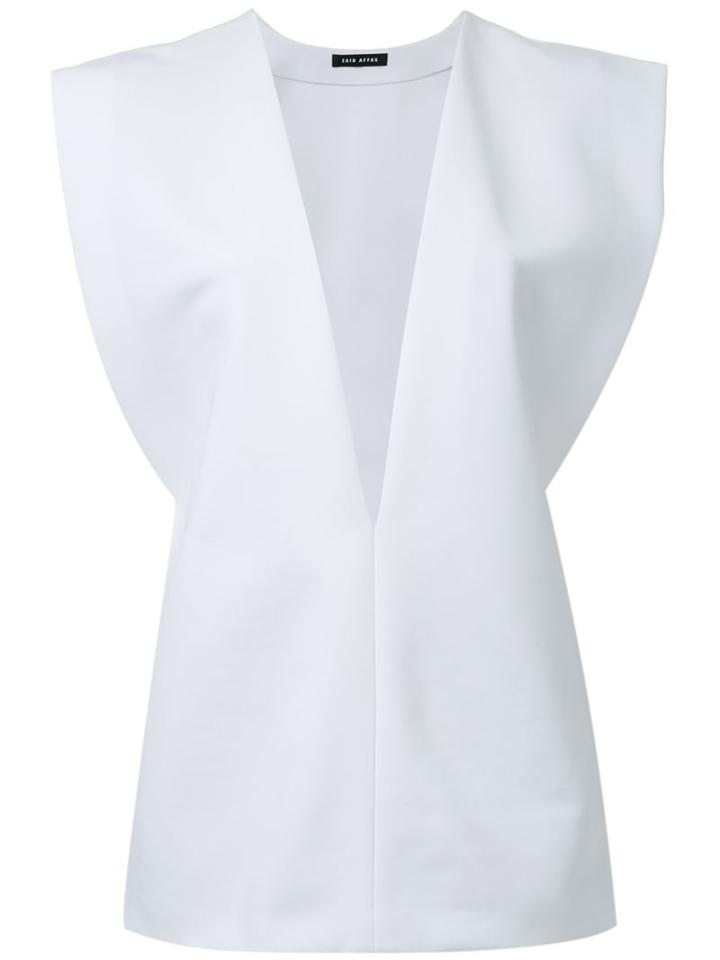 Zaid Affas Deep V-neck Boxy Top