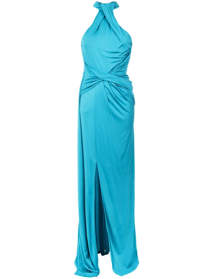 Tufi Duek Front Twist Gown - Blue