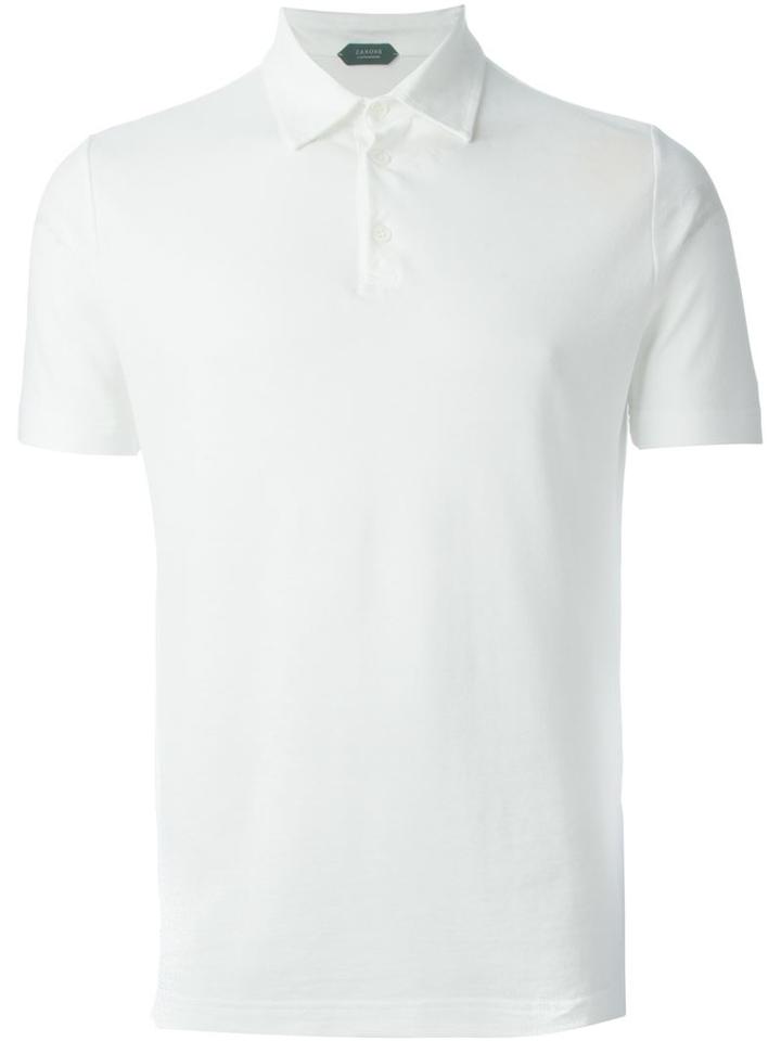 Zanone Classic Polo Shirt, Men's, Size: 54, White, Cotton