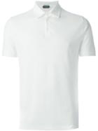 Zanone Classic Polo Shirt, Men's, Size: 54, White, Cotton