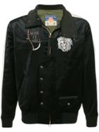 Black Means Embroidered Bomber Jacket