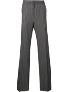 Versace Pinstripe Tailored Trousers - Grey