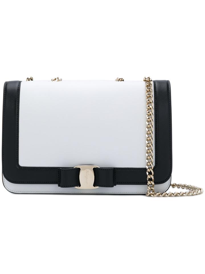 Salvatore Ferragamo Bow Shoulder Bag - White
