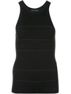 Proenza Schouler Silk Cashmere Stripe Tank - Black