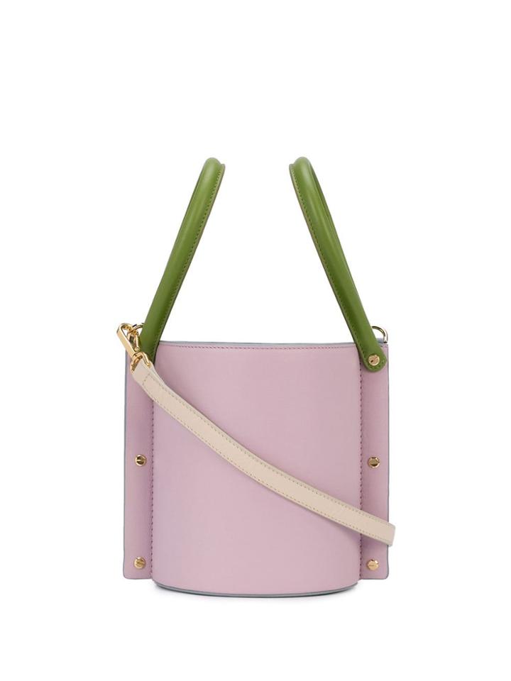 Yuzefi Double Handle Bucket Bag - Purple