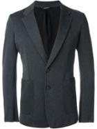 Dolce & Gabbana Fitted Blazer, Men's, Size: 48, Grey, Cotton