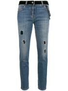 Boutique Moschino Distressed Cropped Jeans - Blue