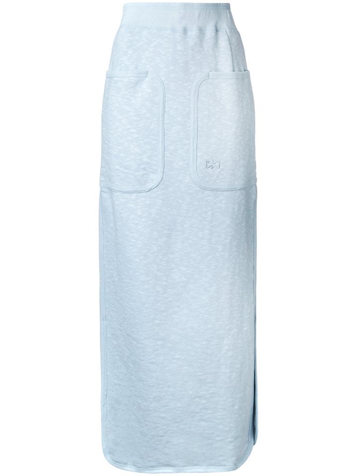 Theatre Products Side Slit Sweat Skirt, Women's, Blue, Cotton