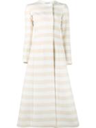 Emilia Wickstead Striped Domenique Coat, Women's, Size: 10, Yellow/orange, Wool/polyamide/virgin Wool/silk