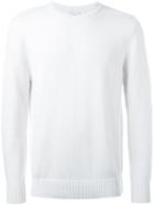 Aspesi Crew Neck Sweater, Men's, Size: 54, White, Cotton