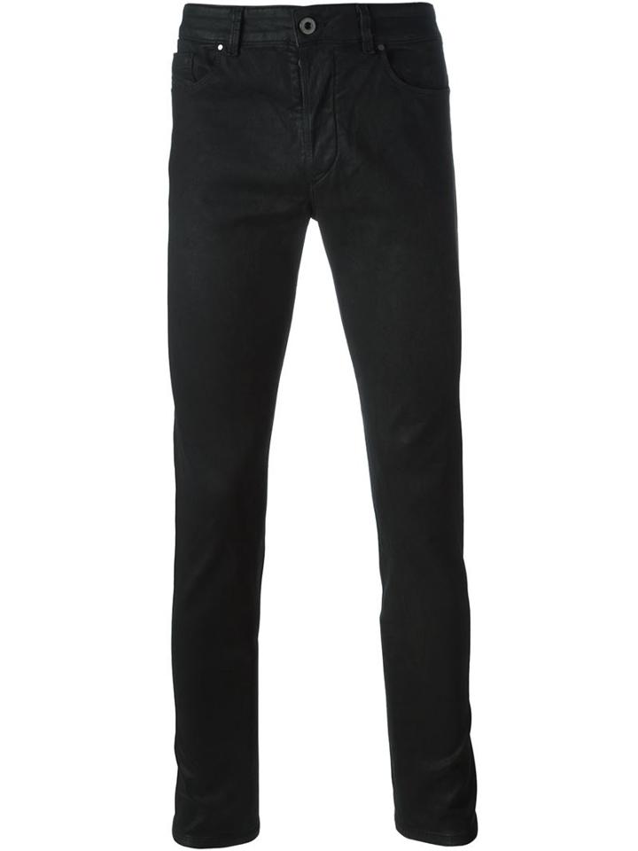 Diesel Black Gold Coated Skinny Jeans, Men's, Size: 34, Cotton/polyester/spandex/elastane