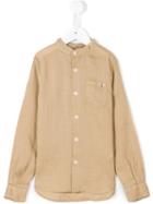 Dondup Kids Band Collar Shirt, Boy's, Size: 12 Yrs, Nude/neutrals