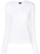 Rag & Bone Rib Knit Fitted Sweater - White