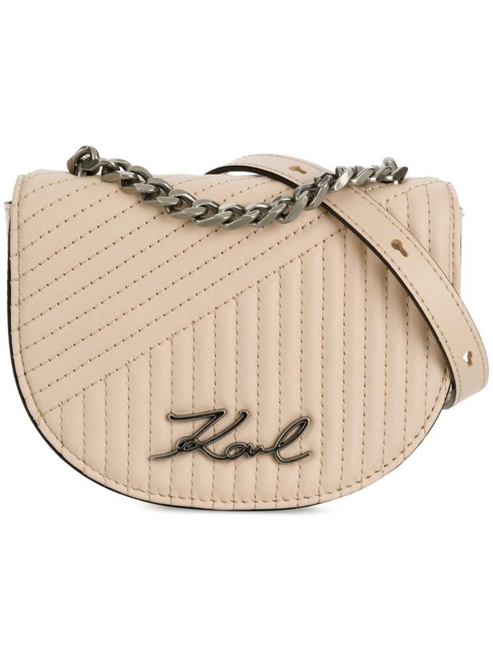 Karl Lagerfeld K/signature Quilted Belt Bag - Neutrals