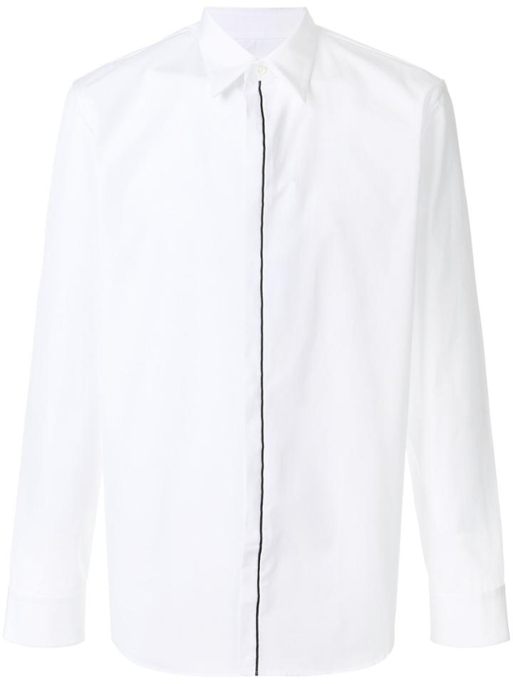 Maison Margiela Contrast Stripe-placket Shirt - White