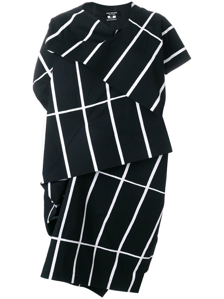 Junya Watanabe Striped Layered Structured Dress - Black