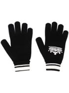 Dolce & Gabbana Crown Logo Intarsia Gloves - Black