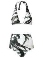 Adriana Degreas Printed Bikini Set, Women's, Size: P, Green, Polyamide/spandex/elastane