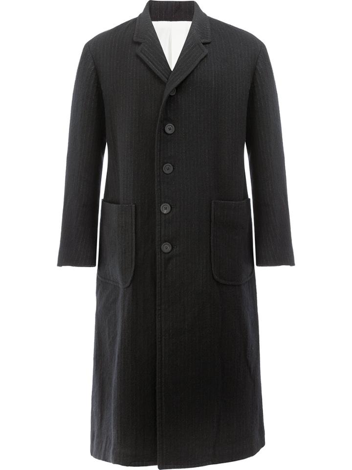 08sircus Single Breasted Coat - Black