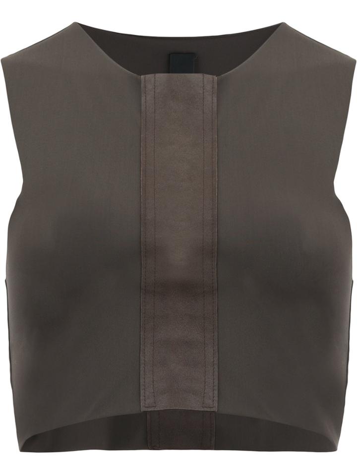 Ilaria Nistri Slim Cropped Top - Green